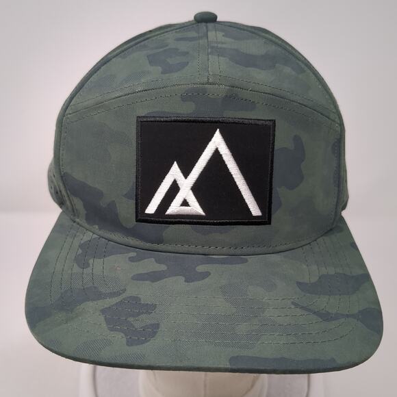 The Heartbeat Brand U.S. Flag Snapback Cap Green One Size Camo Embroidered - Picture 2 of 9